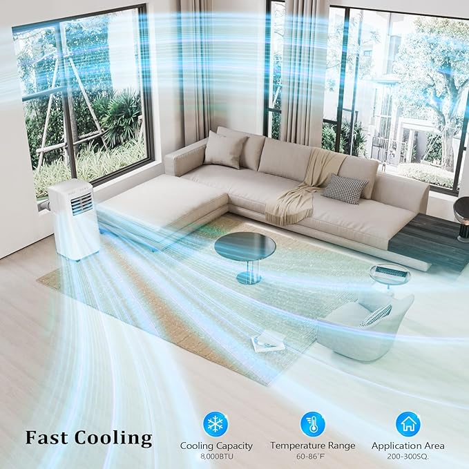 ROVSUN WiFi Enabled Smart 8000 BTU Portable Air Conditioner - Image 2