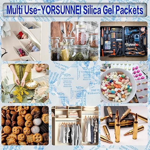 Silica Gel Packets, 5 Gram Desiccants Packs, Moisture Absorbers, Food Grade - Image 5