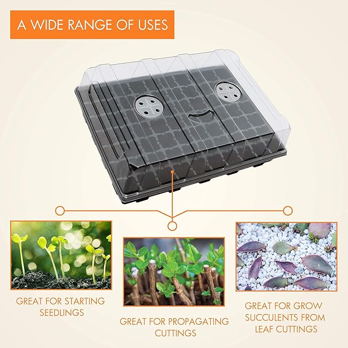 Gardzen Seed Starter Tray, 5 Pack Smiling Face Plant Germination Trays - Image 6