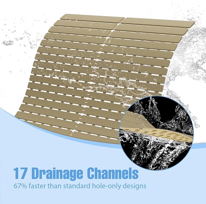 ​Shower Mat Non-Slip Bath Mat for Tub and Shower Stall, 200+ Suction Cups - Image 6