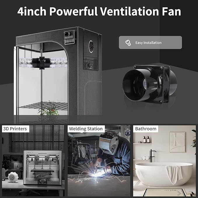120mm 12V Exhaust Duct Fan Kit - Image 5