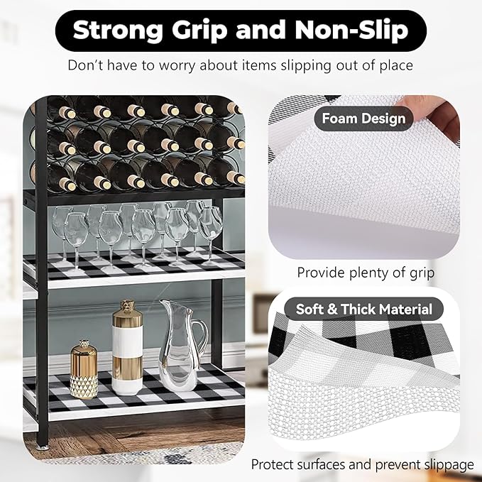 Shelf Drawer Liner for Kitchen Cabinets Non-Adhesive Non-Slip, Hide Stains & - Image 3