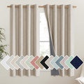 NICETOWN Oatmeal 100% Blackout Short Curtains 63 inches Lenghth Burg by NICETOWN