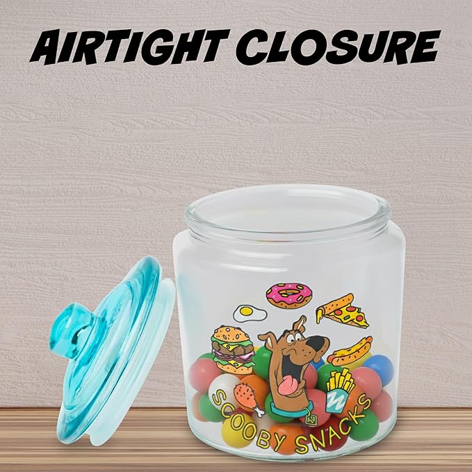 Silver Buffalo Scooby Doo Scooby Snacks Glass Cookie Snack Candy Jar - Image 5