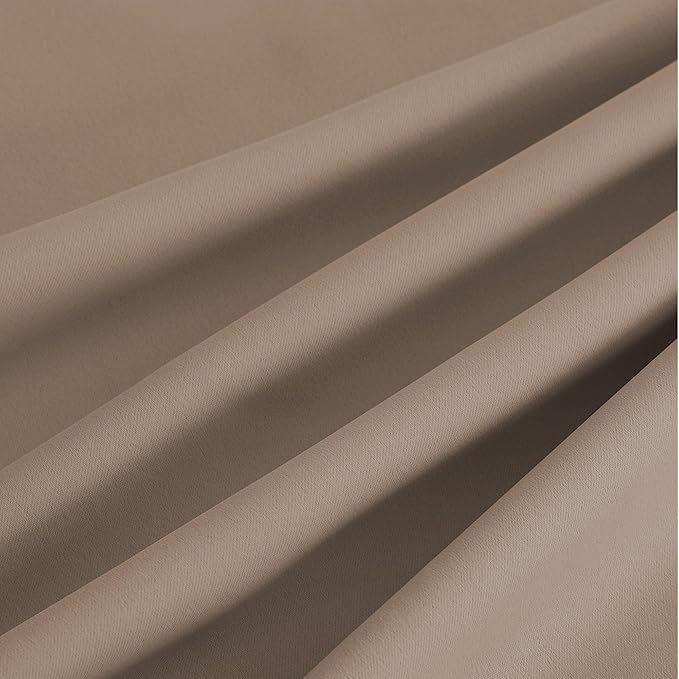 NICETOWN Room Darkening Draperies Curtains Panels, 2 Panels Cappuccino W52 x - Image 9