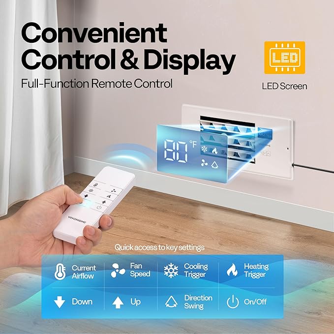 VIVOHOME 4'' x 12'' Opening Register Booster Fan - Image 6