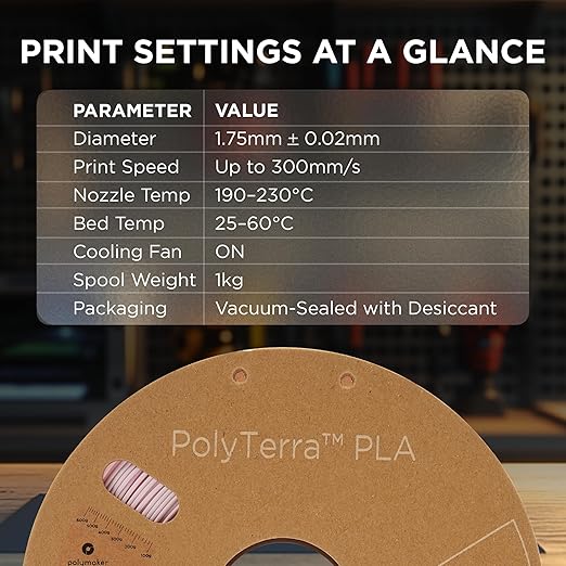Polymaker Matte PLA Filament Sakura Pink 1.75mm 1kg 3D Printing Filament - Image 6