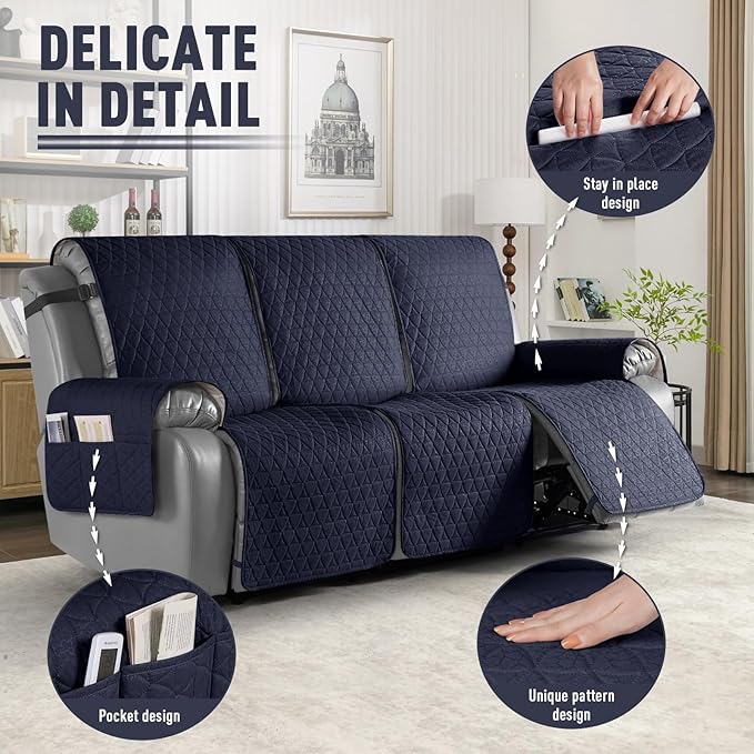 TAOCOCO 100% Waterproof Recliner Cover, Non-Slip Washable Reclining Couch Cover - Image 6