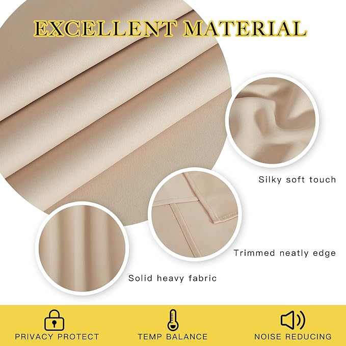 NICETOWN Sliding Door Curtain for Living Room, Grommet Blackout Patio Door - Image 5