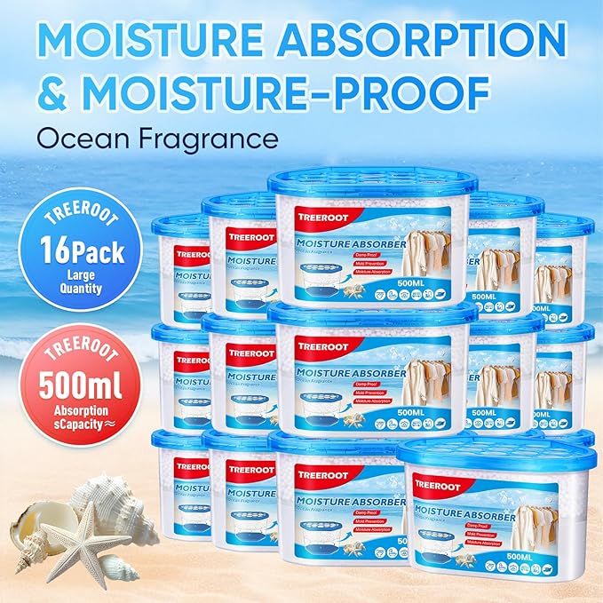 16 Pack Moisture Absorbers, 10.5 OZ Humidity Absorber Bucket, Moisture Absorbers - Image 2