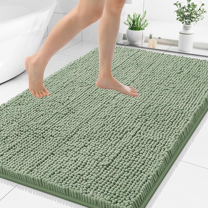 Smiry Luxury Chenille Bathroom Rugs 40x32, Extra Soft and Absorbent Shaggy Bath by Smiry