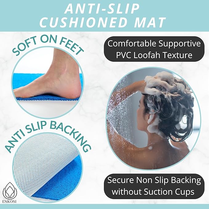 ENKOSI Loofah Non-Slip Shower and Bath Mat - Image 2