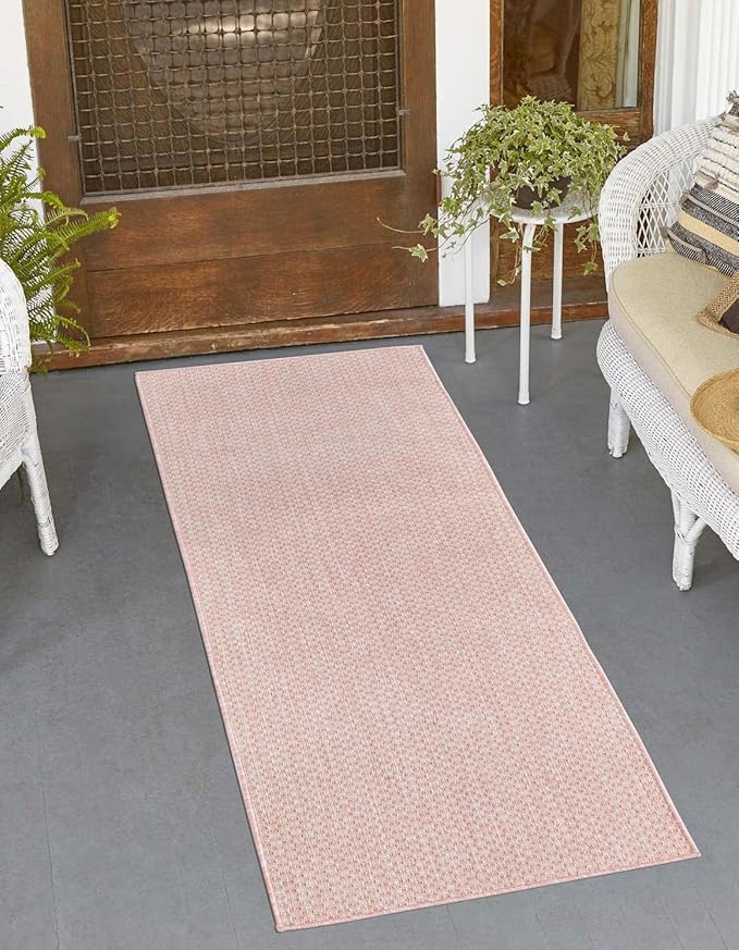 Unique Loom Collection Casual Transitional Solid Heathered Indoor/Outdoor by UniqueLoom
