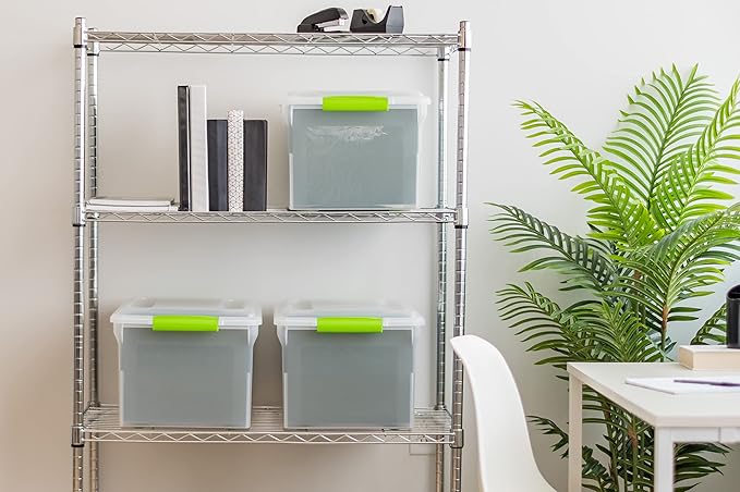 IRIS USA File Box File Organizer Plastic File Box - Image 4