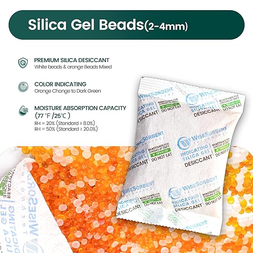 3Pcs 100g Rechargeable Desiccant Packs, Indicating Silica Gel Packets, Moisture - Image 3