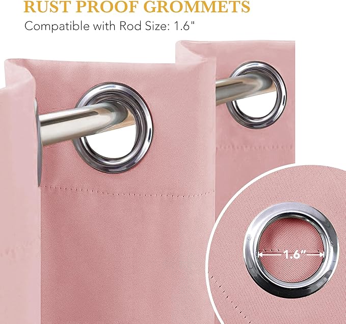 RYB HOME Blackout Thermal Insulated Curtains, Portable Curtain - Image 7