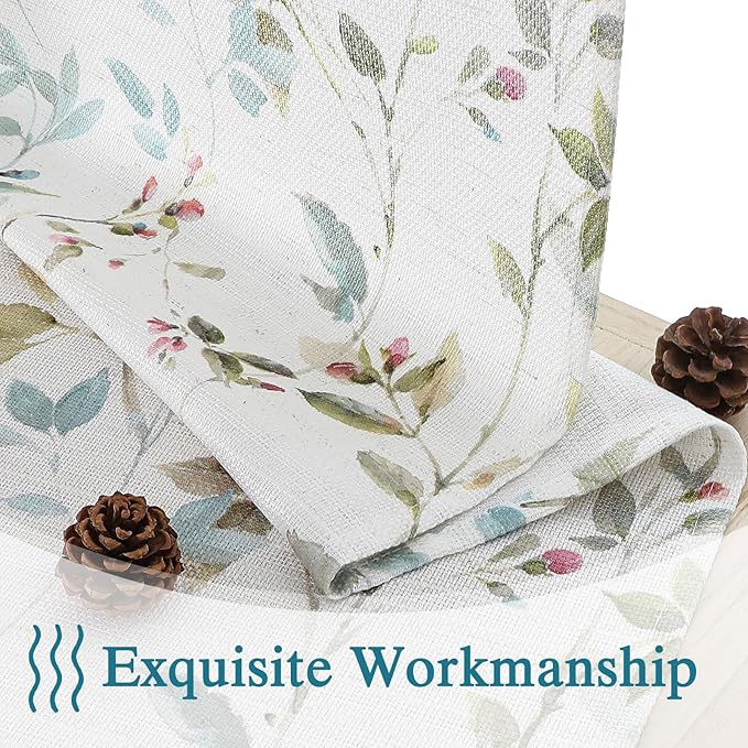 Chyhomenyc Roman Linen Blend Curtains 45 Inch Length 2 Panels, Light Filtering - Image 7