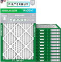 Filterbuy 14x30x1 Air Filter MERV 8 Essential Dust & Allergy Defense, by Filterbuy