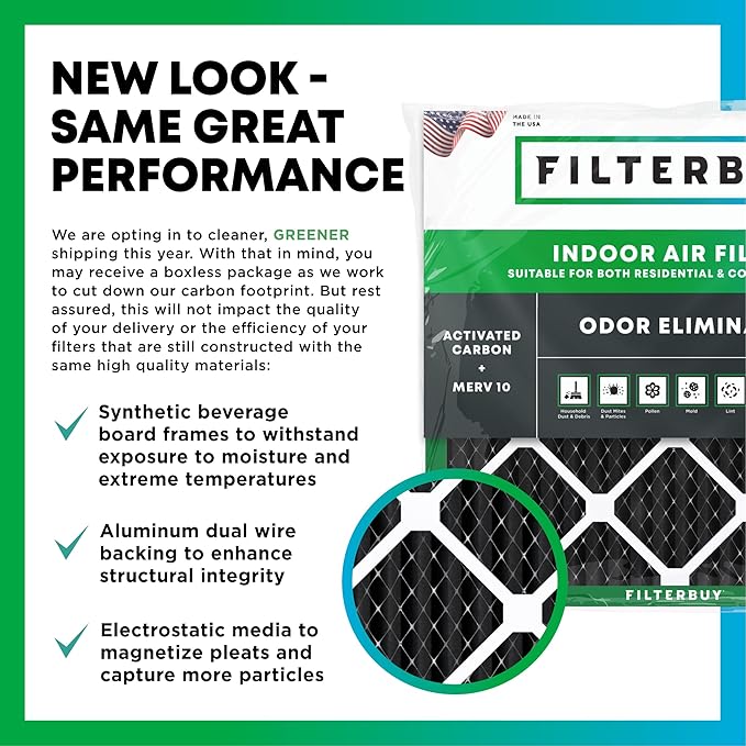 Filterbuy 24x25x1 Air Filter MERV 10 Odor & Allergy Defense - Image 3