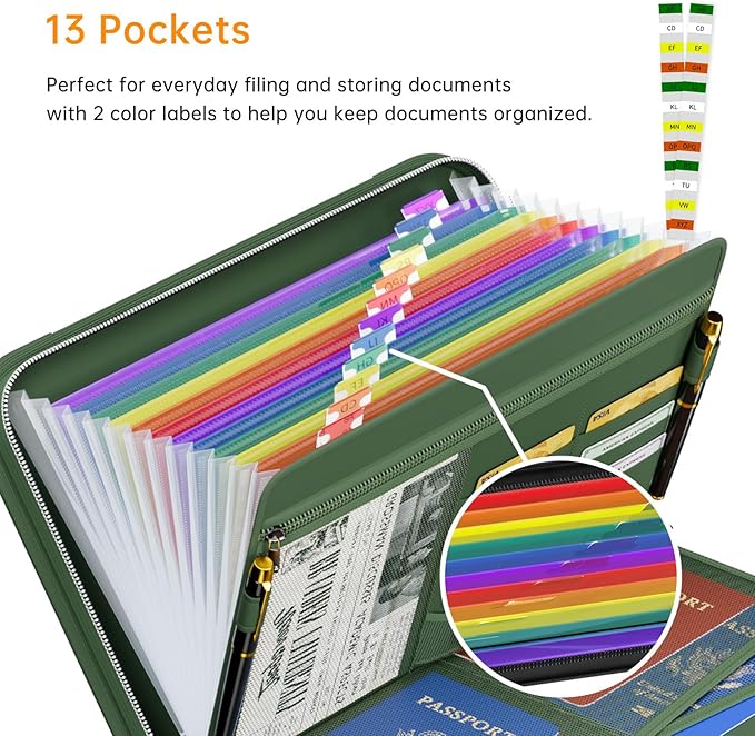 Tamfile Fireproof Accordion File Organizer - Image 3