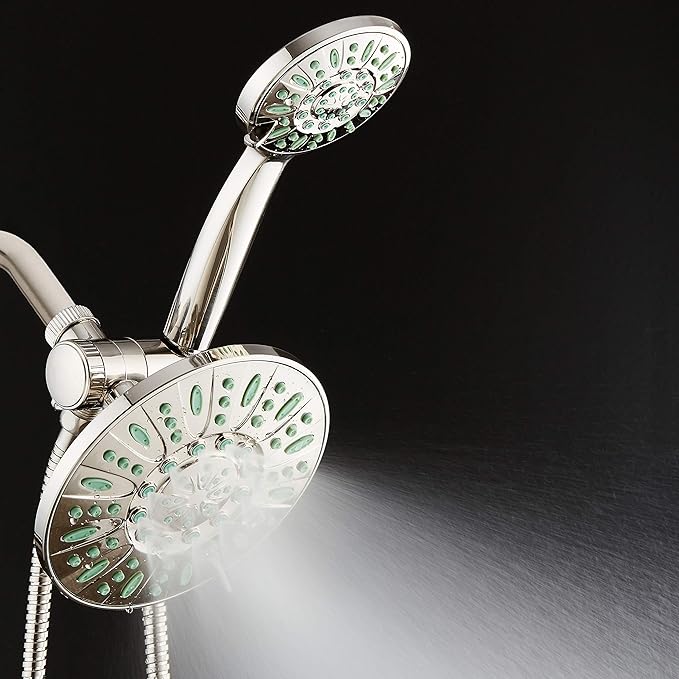 AquaDance Antimicrobial/Anti-Clog High-Pressure 30-setting Rainfall Shower Combo - Image 6