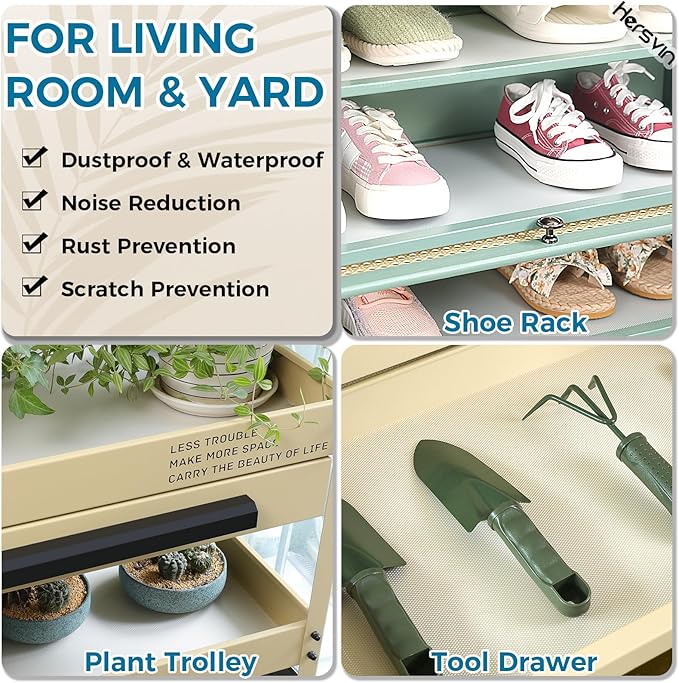 Hersvin Shelf Liners 18 in x 20 ft Drawer Mats Non-Adhesive Cupboard Protector - Image 9