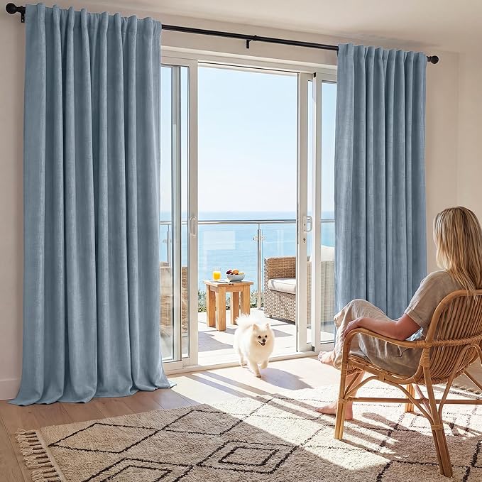 RYB HOME Linen Texture Curtains - Image 2
