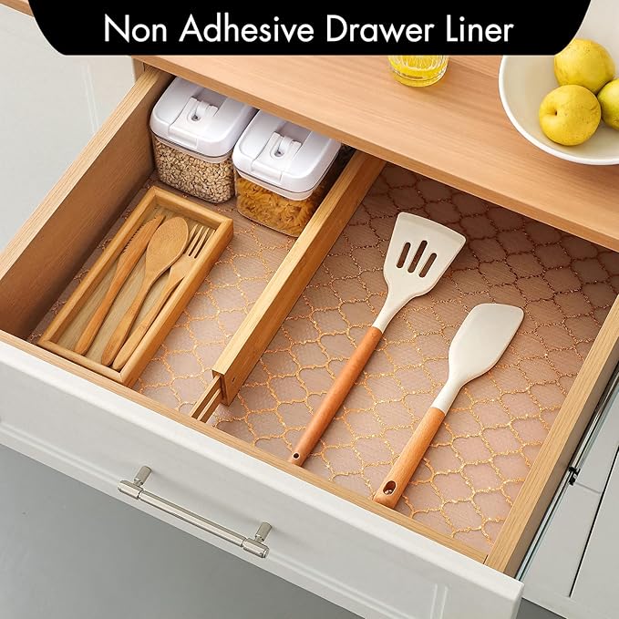 Cooyes Shelf and Drawer Liners for Kitchen Cabinets, Non Adhesive Cabinet Liner - Image 6