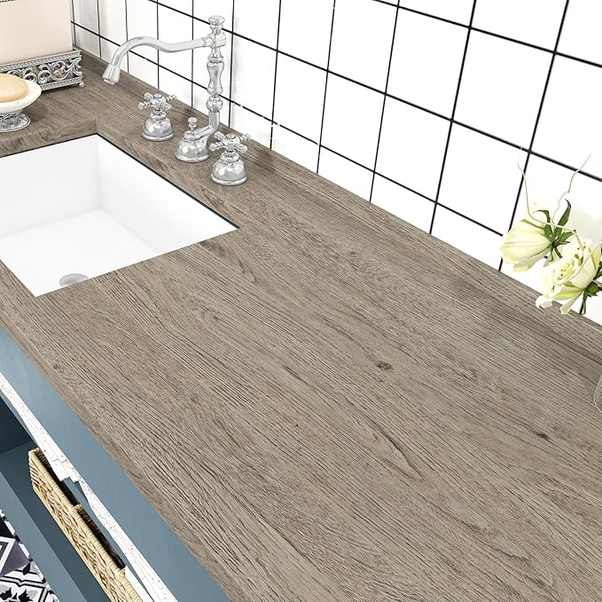 WESTICK Wood Grain Contact Paper Peel and Stick Countertops Waterproof Wood - Image 5