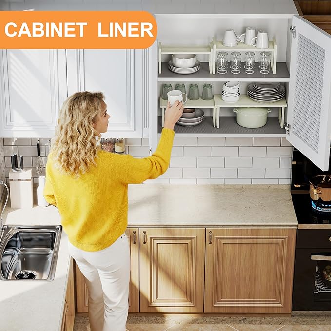FLPMIX Non-Adhesive Kitchen Cabinet Liner: Waterproof Easy to Cut Small Drawer - Image 2