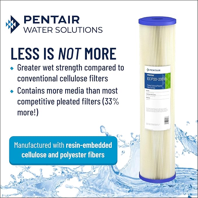Pentair Pentek ECP5-20BB Big Blue Sediment Water Filter, Whole House Heavy Duty - Image 2
