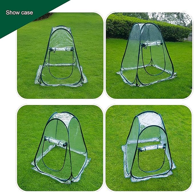 porayhut Pop Up Greenhouse Cover, Flower House Mini Gardening Plant Flower - Image 3