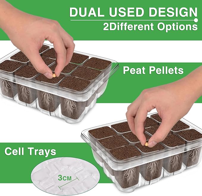 YAUNGEL Seed Starter Tray with Grow Light, 4 Pack Seed Starter Kit with Timing - Image 5