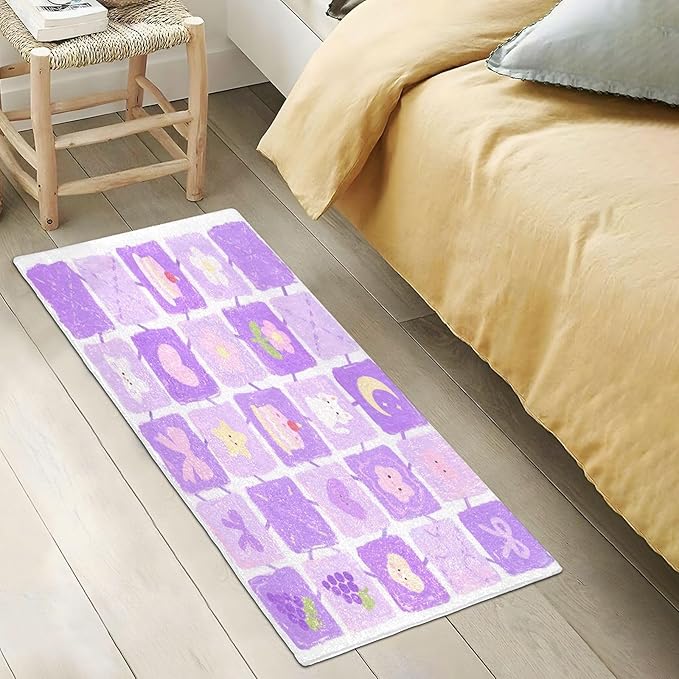 Purple Flower Cake Grid Bath mats - Image 5