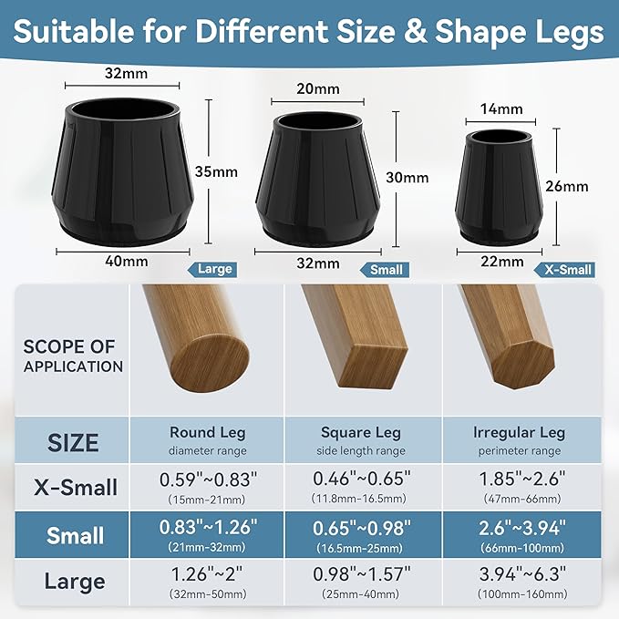 24PCS Silicone Chair Leg Floor Protectors - Image 3