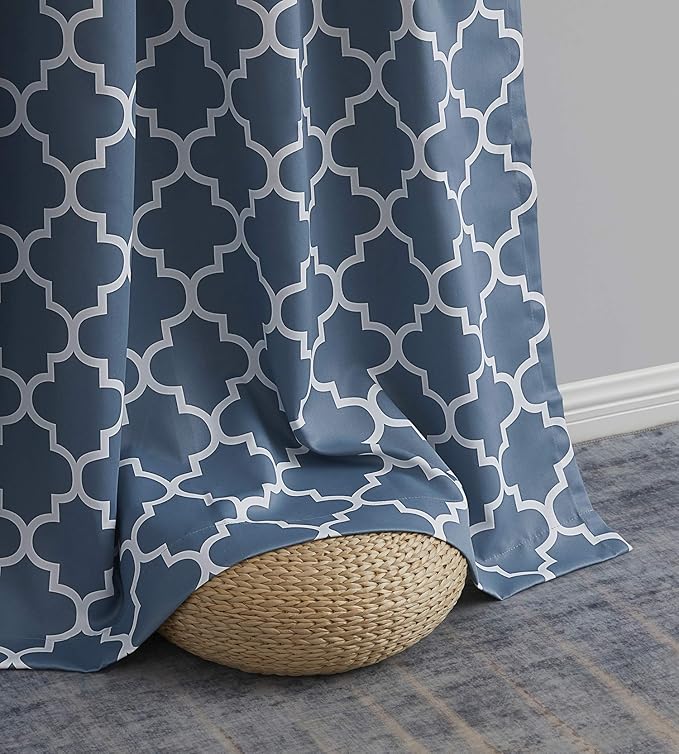 HLC.ME Lattice Print Decorative Blackout Thermal Insulated Privacy Room - Image 6