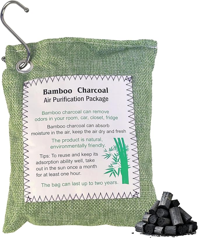 Bamboo Charcoal Air Purifying Bag, Activated Charcoal Odor Absorber Moisture by ABUIU