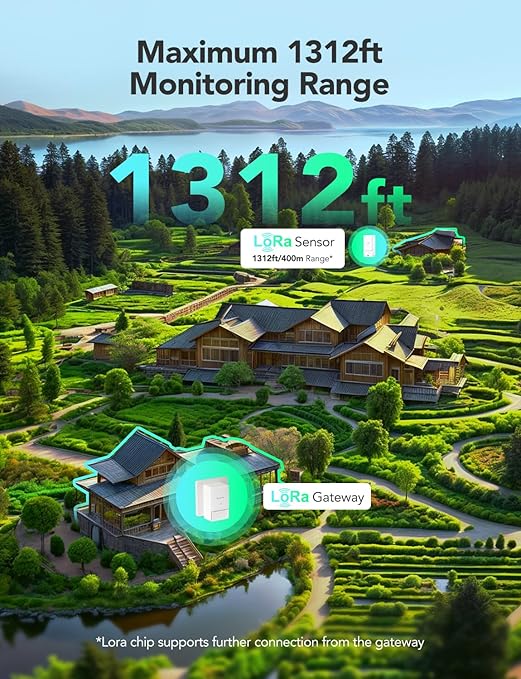 GoveeLife Wi-Fi Gateway Thermometer Hygrometer H5107, Outdoor Indoor Wireless - Image 3