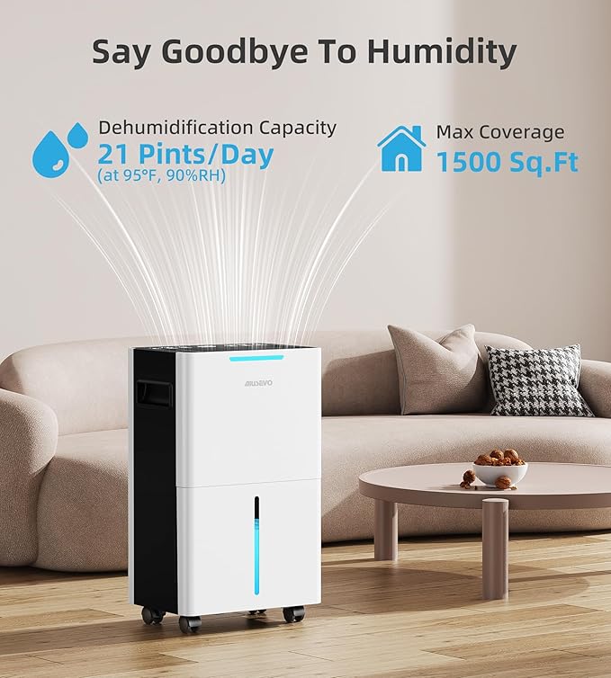 1500 Sq. ft Dehumidifier for Basement and Large Room, 21 Pints Dehumidifiers - Image 2
