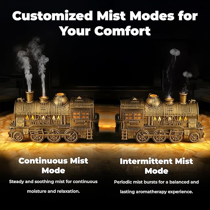 OMEO Gold Small Train Aromatherapy Humidifier & Essential Oil Diffuser - Image 6