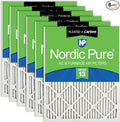 Nordic Pure 16x24x1 Pleated Air Filters MERV 13 Plus Carbon 6 Pack by NordicPure