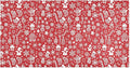 Merry Christmas Icons Snowflakes Red Decorative mat Non Slip Anti Mold Washable by Unknown
