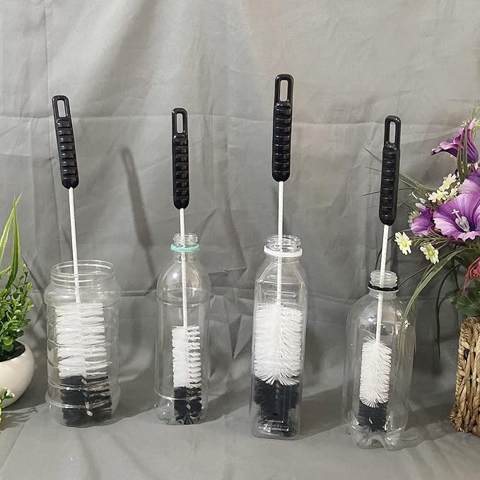 Coralpearl Bottle Brushes Thin Long Handle X 4, Utility Skinny Wire Cleaner Set - Image 5