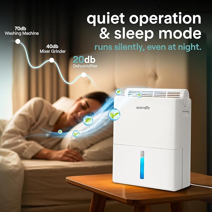 SereneLife 2-in-1 91 Oz Dehumidifier - Image 8