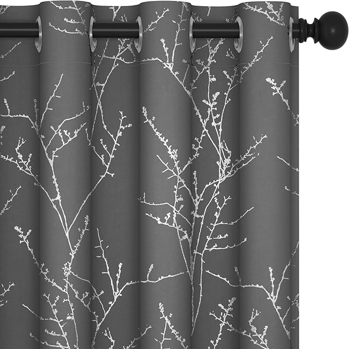 Deconovo Blackout Curtains 84 Inches Long, Light Gray Drapes by Deconovo
