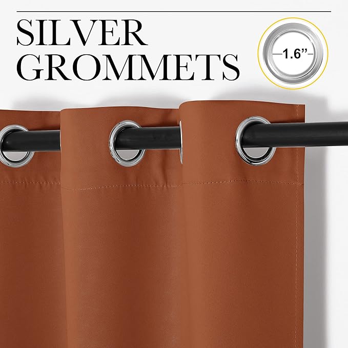 NICETOWN Patio Door Curtain for Bedroom Darkening, Grommet Light & Heat - Image 2