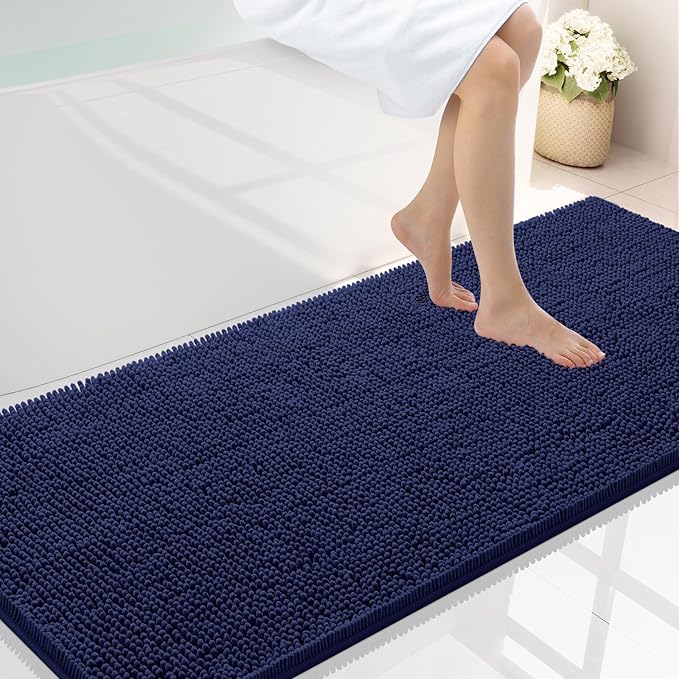 Smiry Luxury Chenille Bathroom Rugs 59x24, Extra Soft and Absorbent Shaggy Bath by Smiry