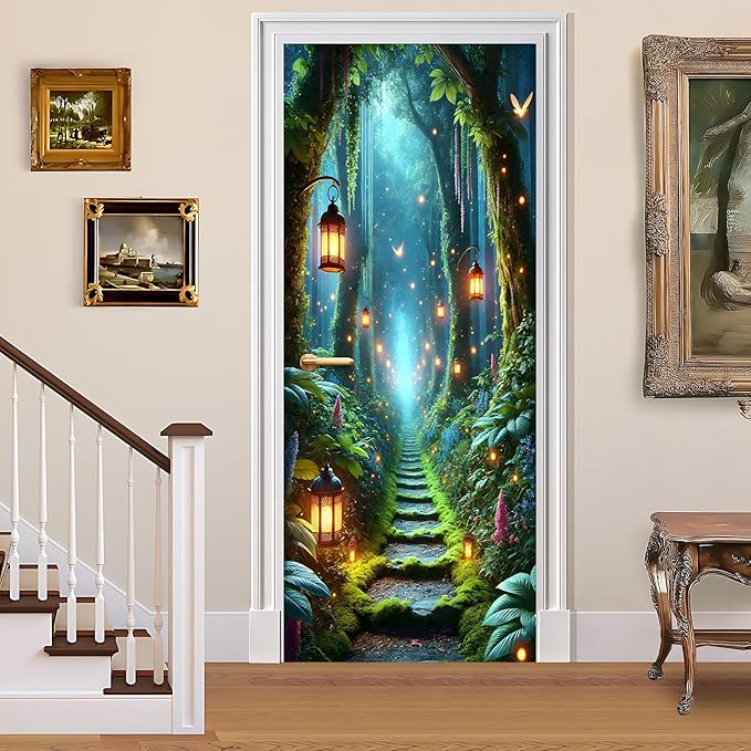 3D Door Stickers, Peel and Stick Vinyl Wallpaper ，Self-Adhesive Mural by BVBOX