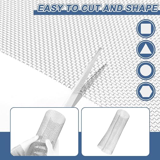 uxcell 12 Mesh 118" x 10" Woven Wire Mesh, 316 Stainless Steel Air Vent Filter - Image 4