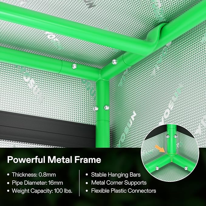 VIVOSUN 2-in-1 5x4 Plant Grow Tent - Image 7